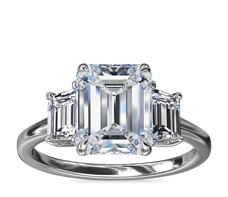 three stone engagement ring