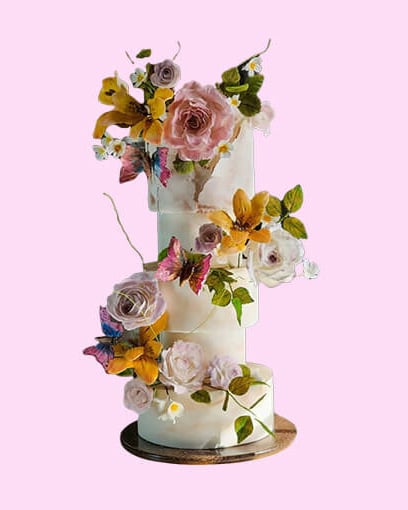 Unique Wedding Cakes Assymetrical