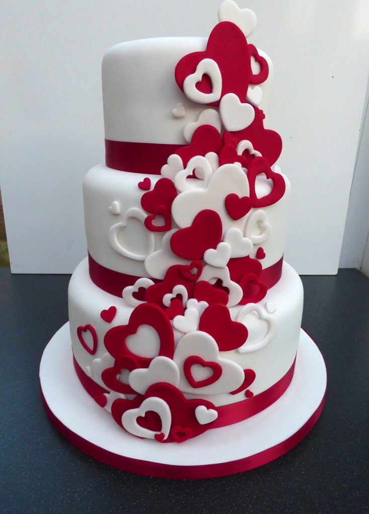 Unique Wedding Cakes Red Cake