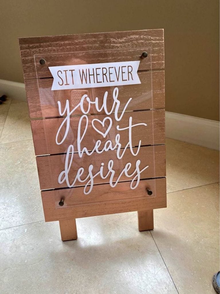used wedding sign