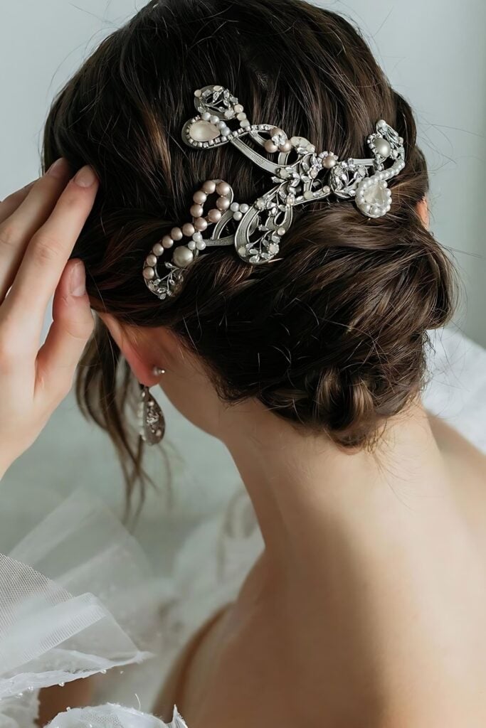 Vintage Elegance Pearl Hairpiece