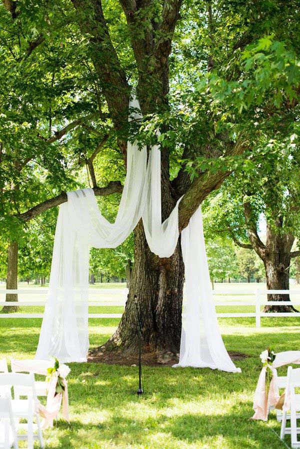 Wedding Arches Draped Tree