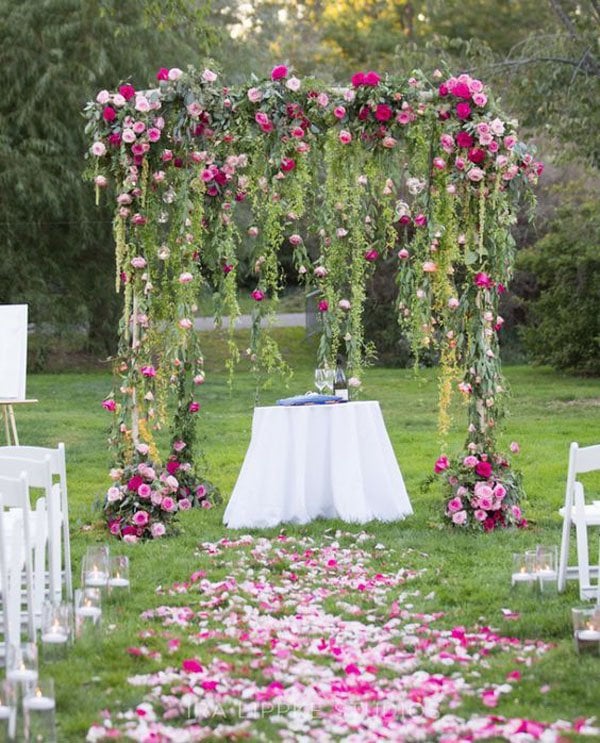 Wedding Arches Hanging Flowers