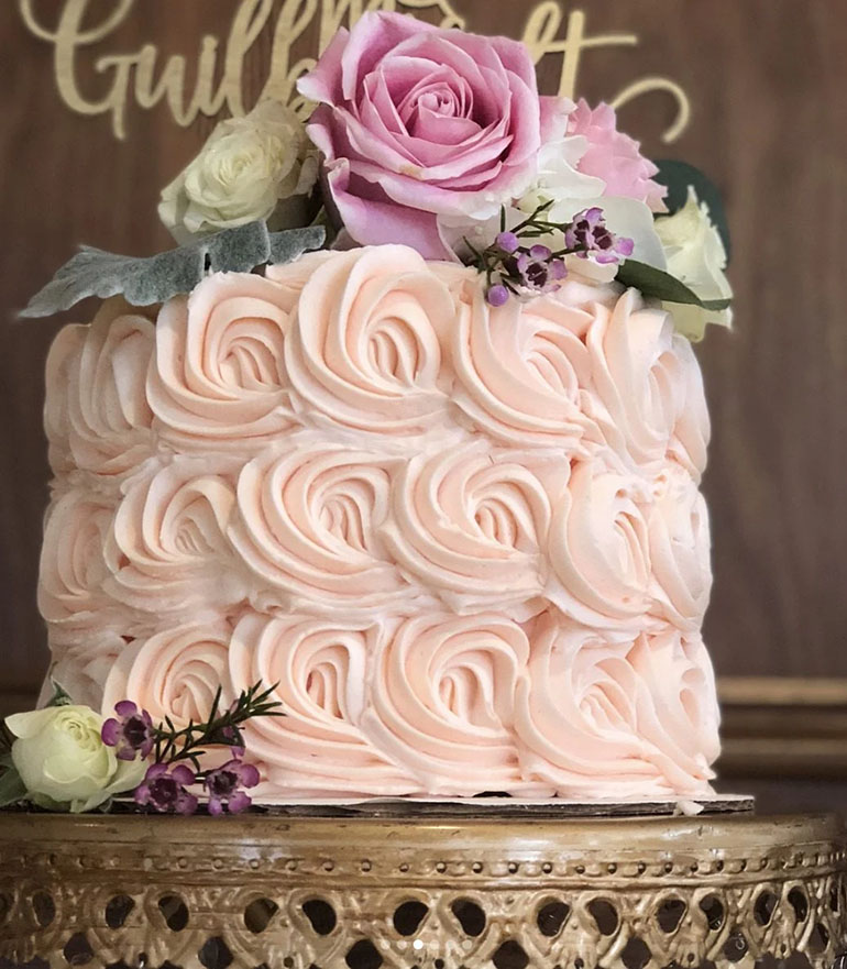 Wedding Cake Sugar Mamas Rosette Cake