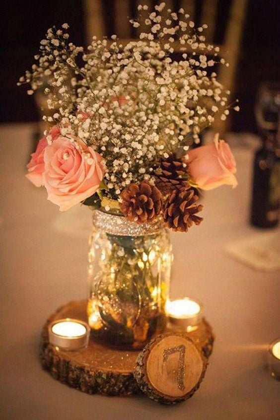 Wedding Centerpieces On Budget Pinecones