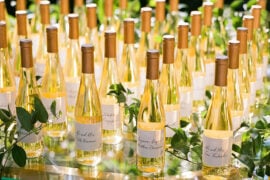 Wedding Escort Card Mini Bottles