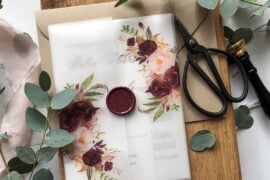 Wedding Invitation Marsala And Blush Etsy