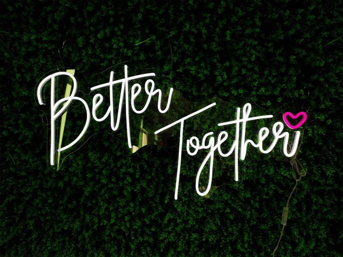Better Together Wedding Neon Sign