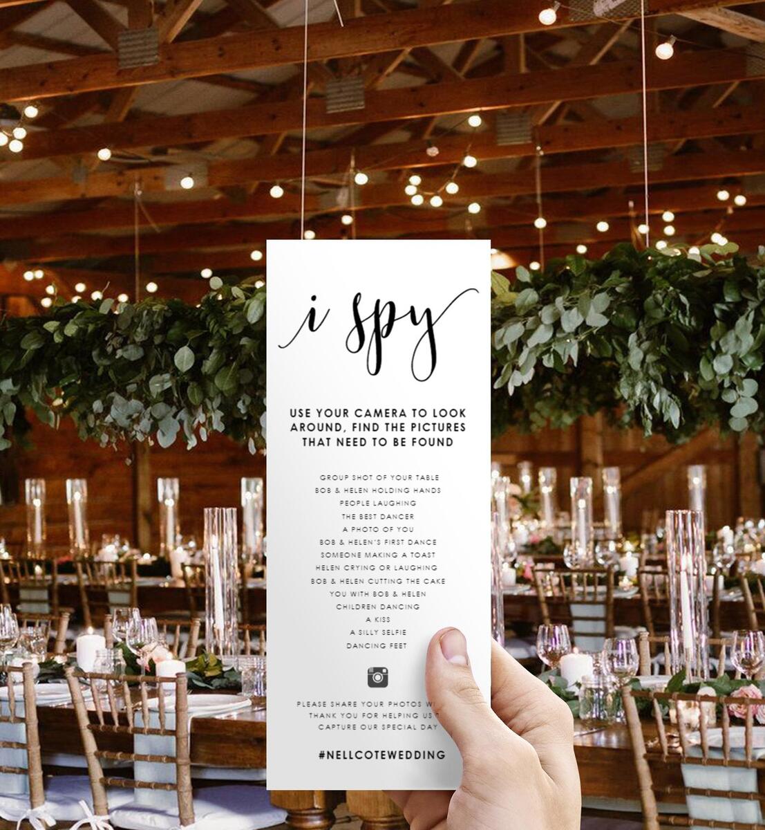 wedding scavenger hunt social media