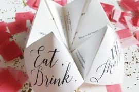 cootie catcher wedding program
