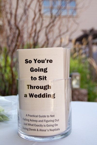 wedding program examples