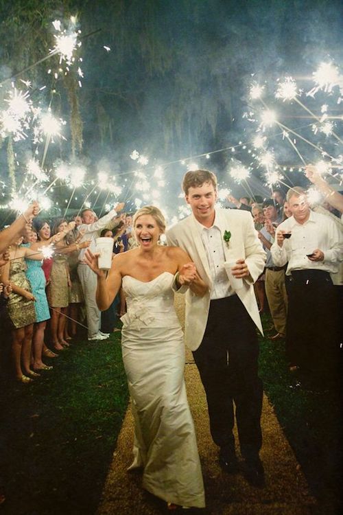 Amazing Wedding Sparkler Exits