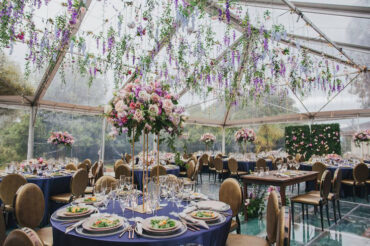 Wedding Tent Hanging Flowers