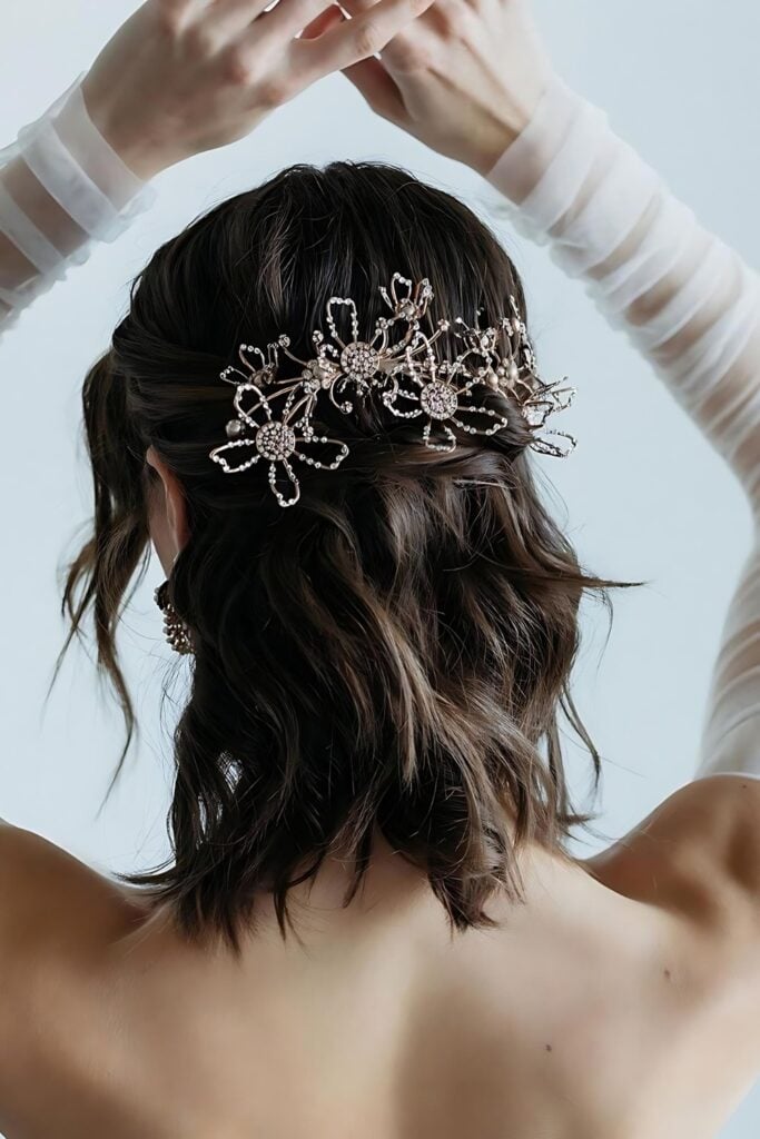 Whimsical Floral Bridal Headpiece