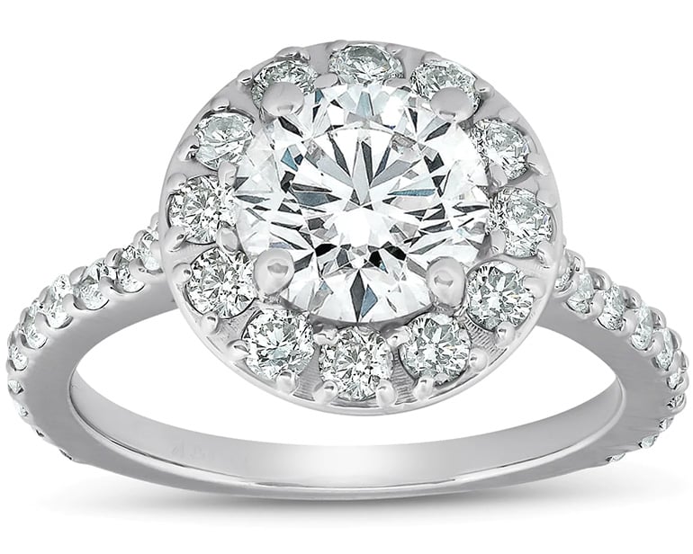 White Gold Vintage Engagement Ring