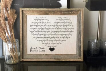 Printed Song Wooden Frame