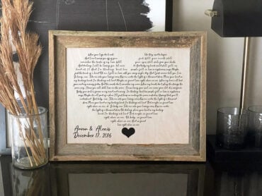 Printed Song Wooden Frame