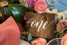 Wooden Table Numbers Etsy