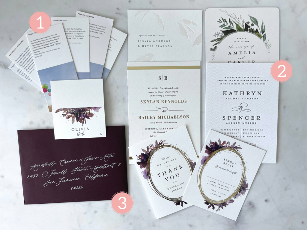 minted wedding invite sample