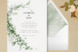 digital wedding invitation from paperless post