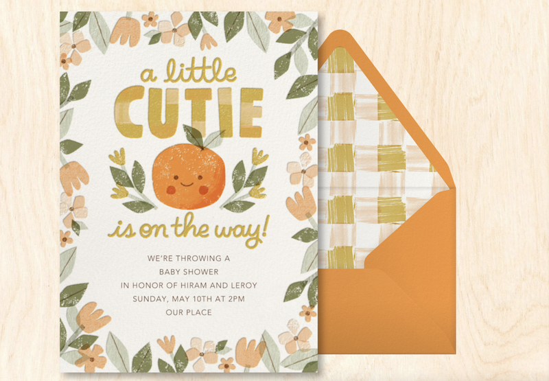 baby shower invite from paperless post