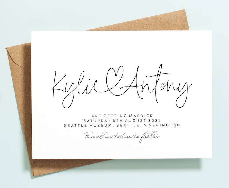 save the date postcard