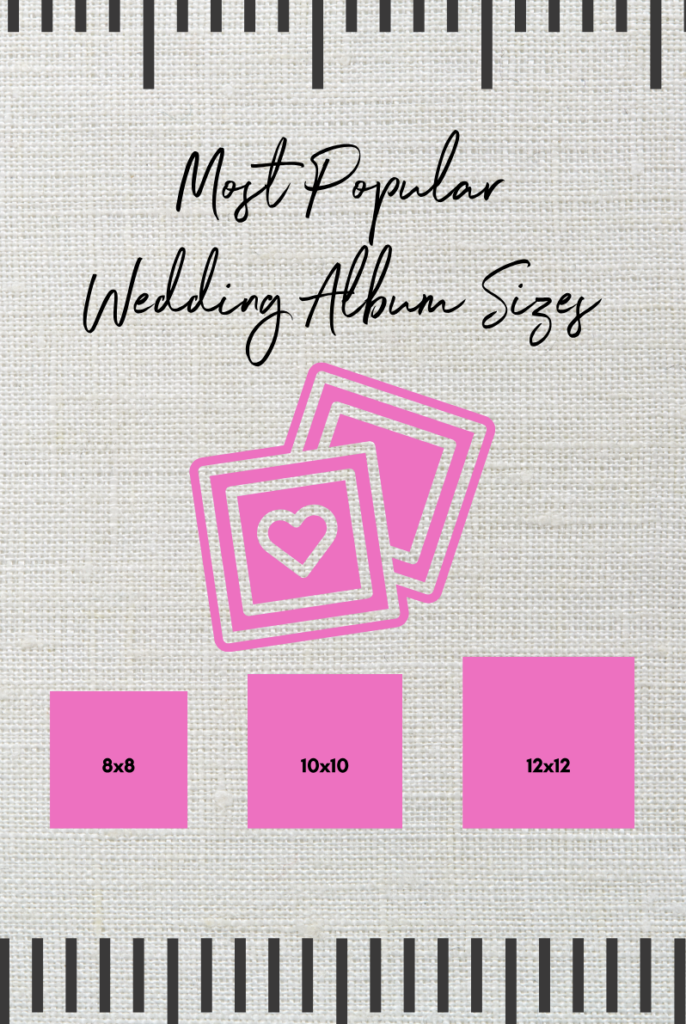 best wedding album sizes