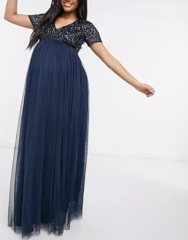 Maya Maternity Sequin Dress