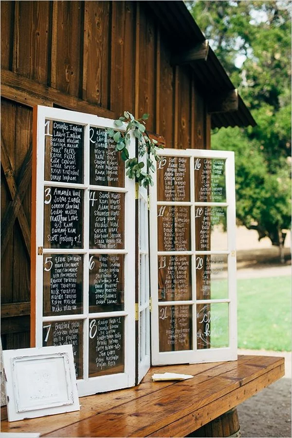 vintage wedding pane wedding decor